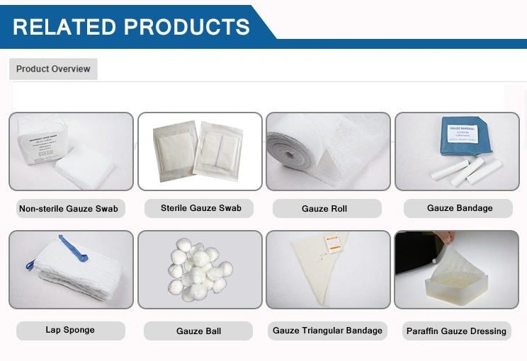 China Factory Direct supply Sterile or Non-sterile Medical Absorbent Gauze Bandage with CE and ISO