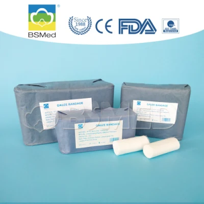 Medical Consumables Absorbent 100% Cotton Gauze Roll Bandage for Wound Care