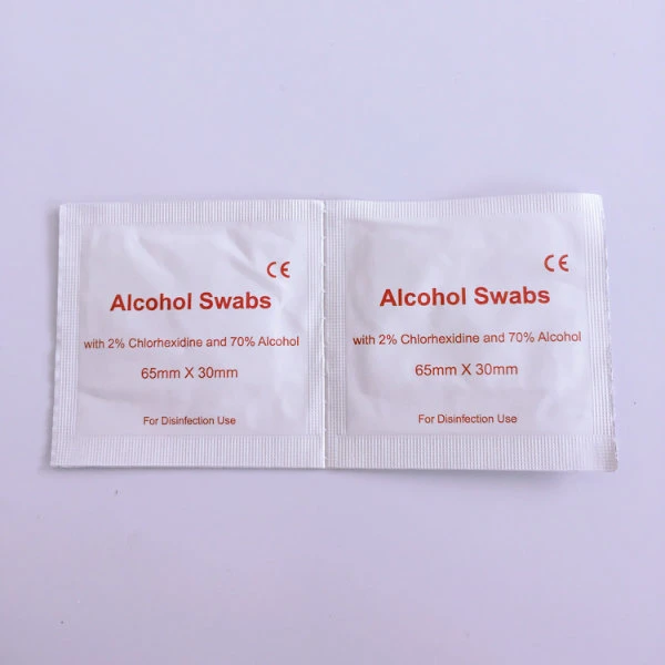 Non Woven Medical Alcohol Swabs with 2% Chlorhexidine and 70% Alcohol